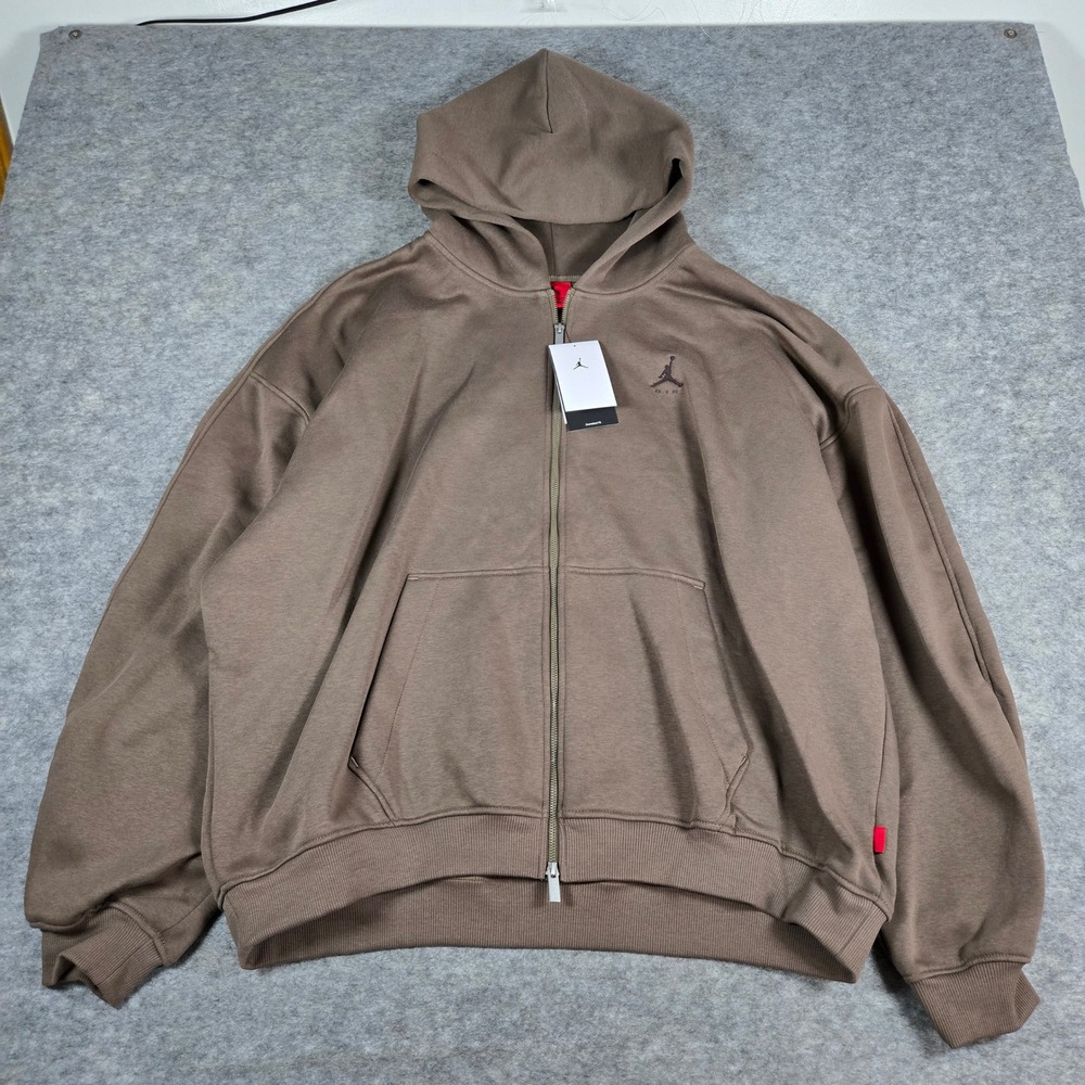 NWT Jordan Mens Brown Essentials Oversized Full Zip Hoodie XXL IM8931-274